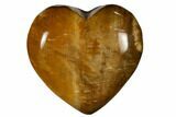 Polished, Triassic Petrified Wood Heart - Madagascar #115514-1